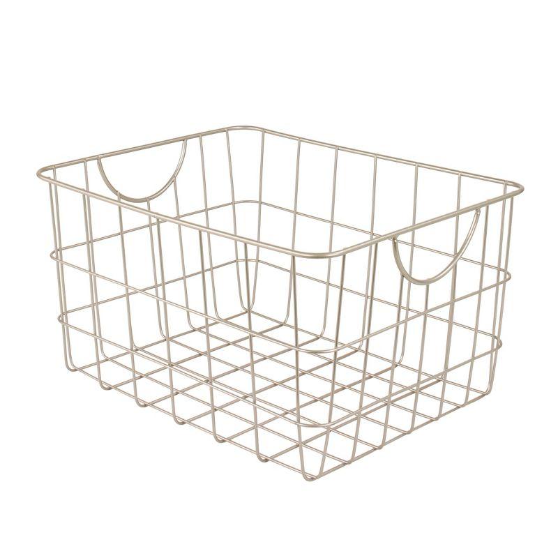 Spectrum Satin Nickel Wire 16" Utility Storage Basket