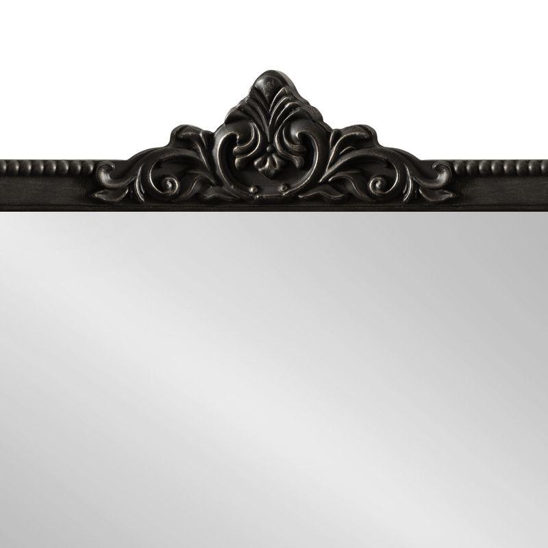 Kate & Laurel All Things Decor 40"x30" Hubanks Arched Wall Mirror Black