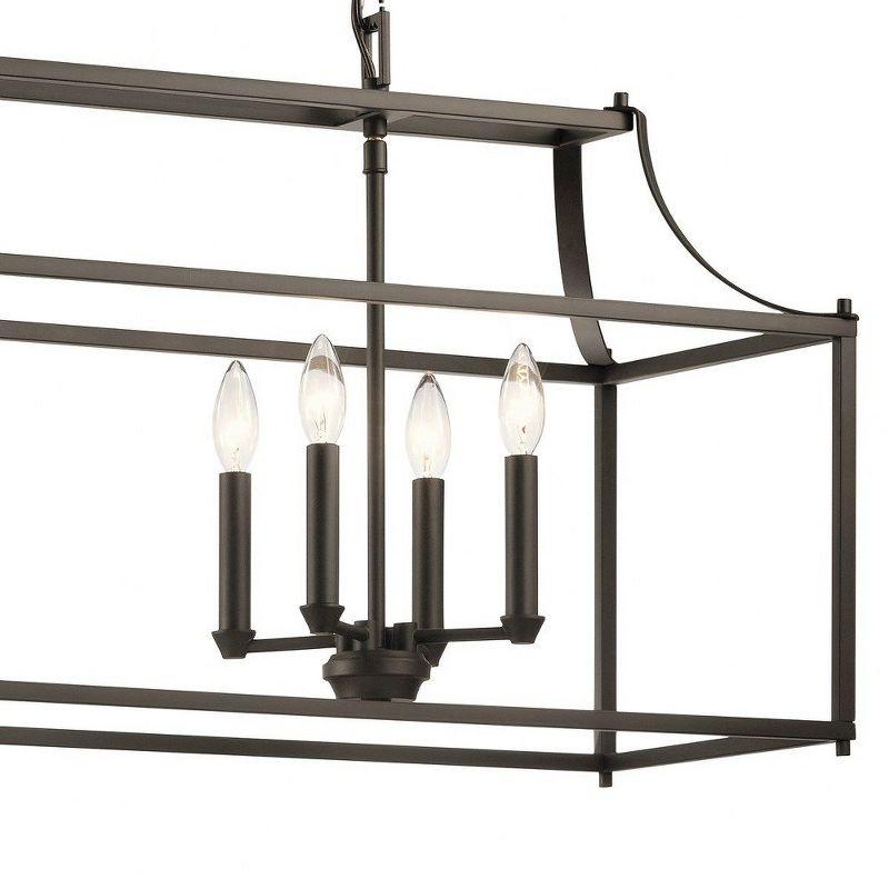 Morrigan 40" 8 Light Linear Chandelier Brushed Nickel