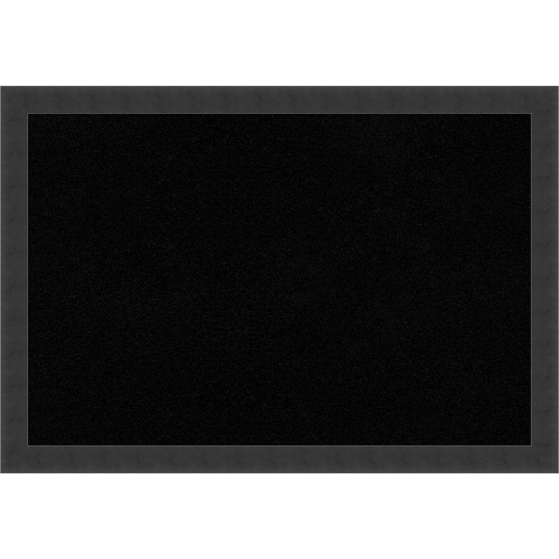 Amanti Art Black Cork Board Wood Framed Mezzanotte Black Bulletin Board 26 in. x 18 in.