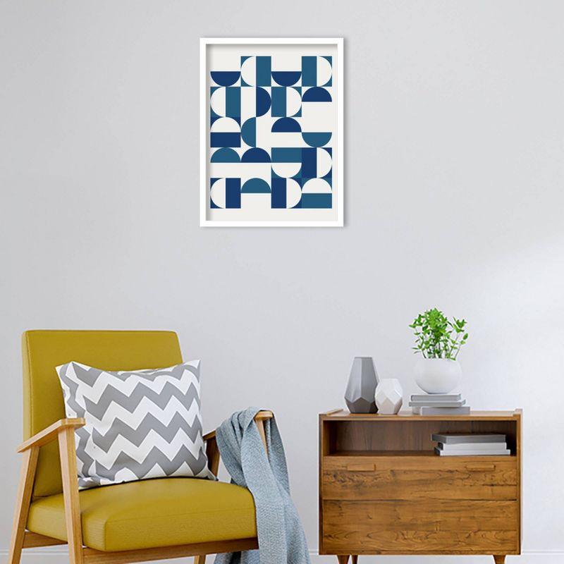 Amanti Art 19" x 25" Bauhaus Inspired Geometric Print I by The Creative Bunch Studio : Hardwood Frame, Abstract Art