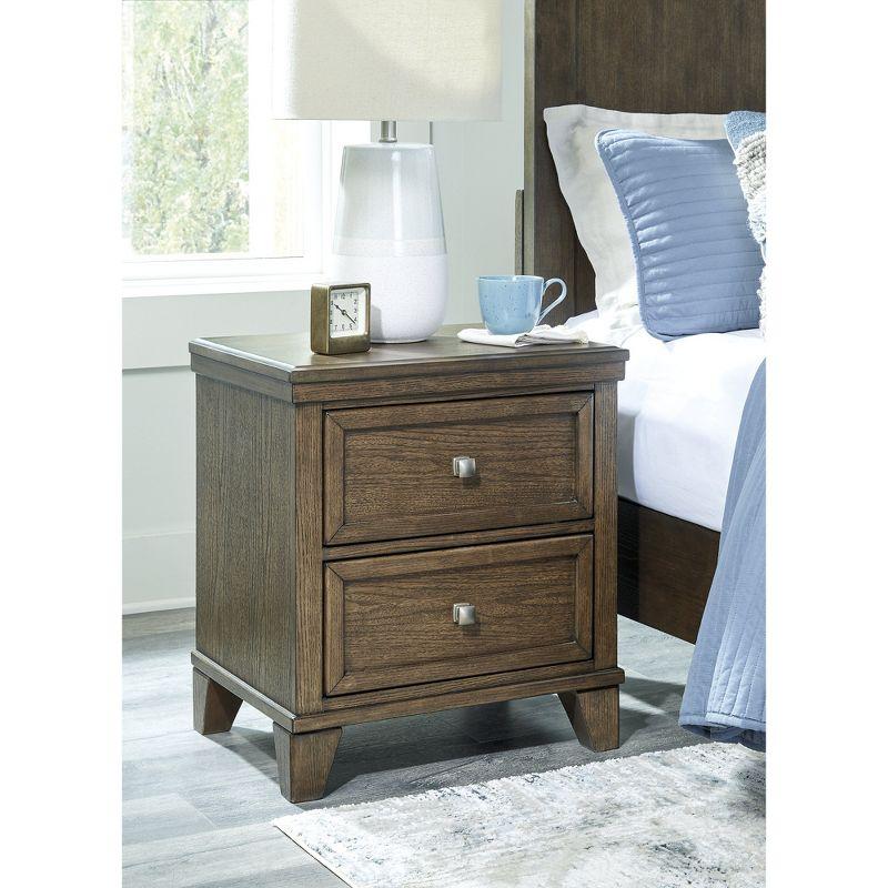 Shawbeck Brown 2-Drawer Transitional Nightstand