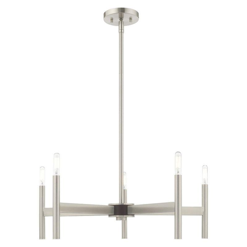 Livex Lighting Copenhagen 5 - Light Chandelier in  Brushed Nickel