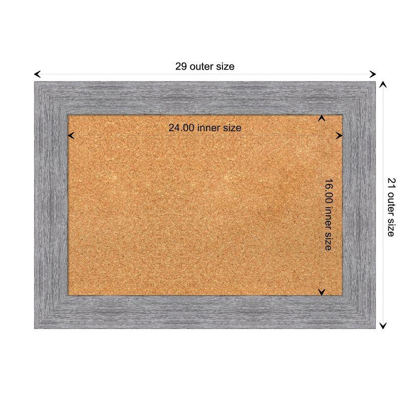 Amanti Art Bark Rustic Framed Corkboard, Natural Cork