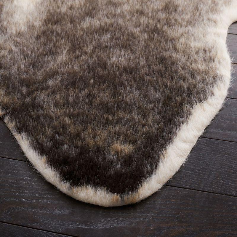 Faux Cowhide FCH203 Power Loomed Indoor Area Rug - Grey/Ivory - 6'x8' - Safavieh