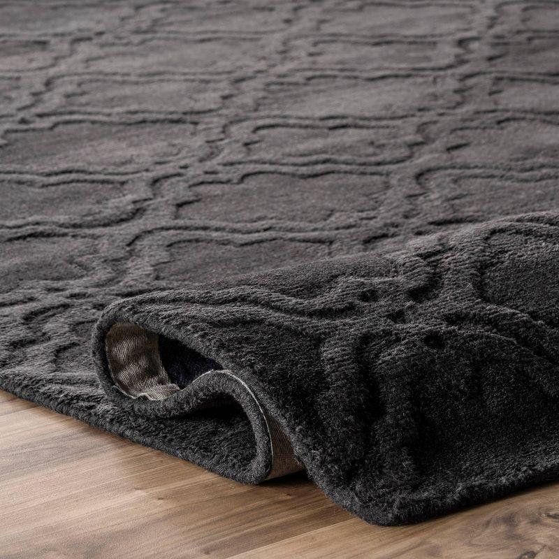 3'x5' Hand Tufted Wilhelmina Area Rug Charcoal - nuLOOM