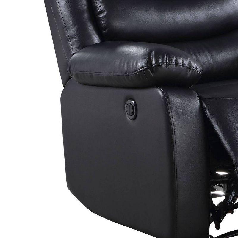 39" Eilbra PU Recliner Sofa Black- Acme Furniture