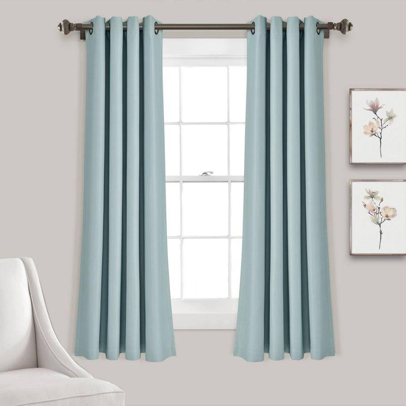 Insulated Polyester Blackout Curtain Pair