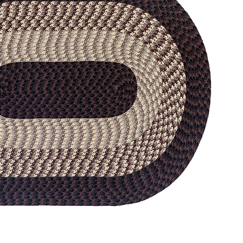 Better Trends Alpine Braid 3-PC Rug Set – Stain-Resistant & Reversible Rugs, 100% Polypropylene in Chocolate Stripe