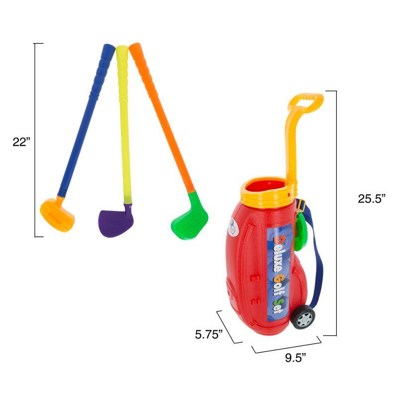 Colorful Toddler Golf Play Set with Bag and Accessories