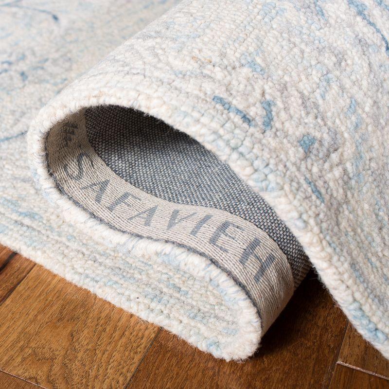 Micro-Loop MLP506 Hand Tufted Indoor Accent Rug - Light Blue/Ivory - 2'6"x4' - Safavieh