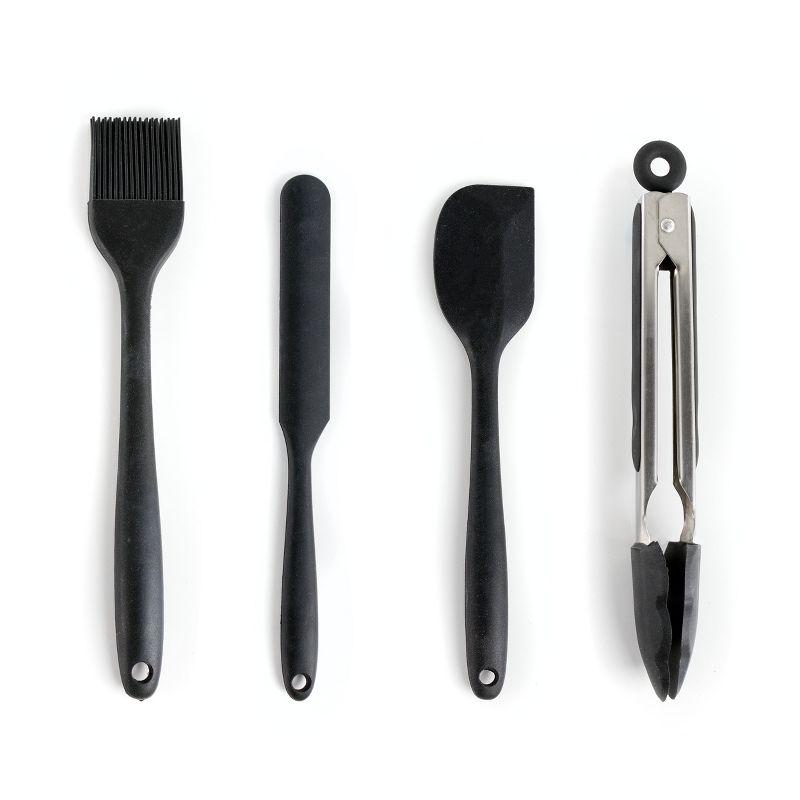 MegaChef 14 Piece Gray Silicone and Stainless Steel Cooking Utensils