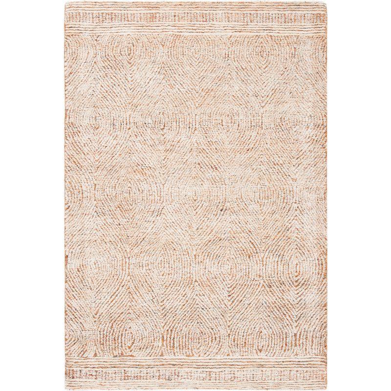 Abstract ABT340 Handmade Indoor Accent Rug - Ivory/Rust - 2'x3' - Safavieh