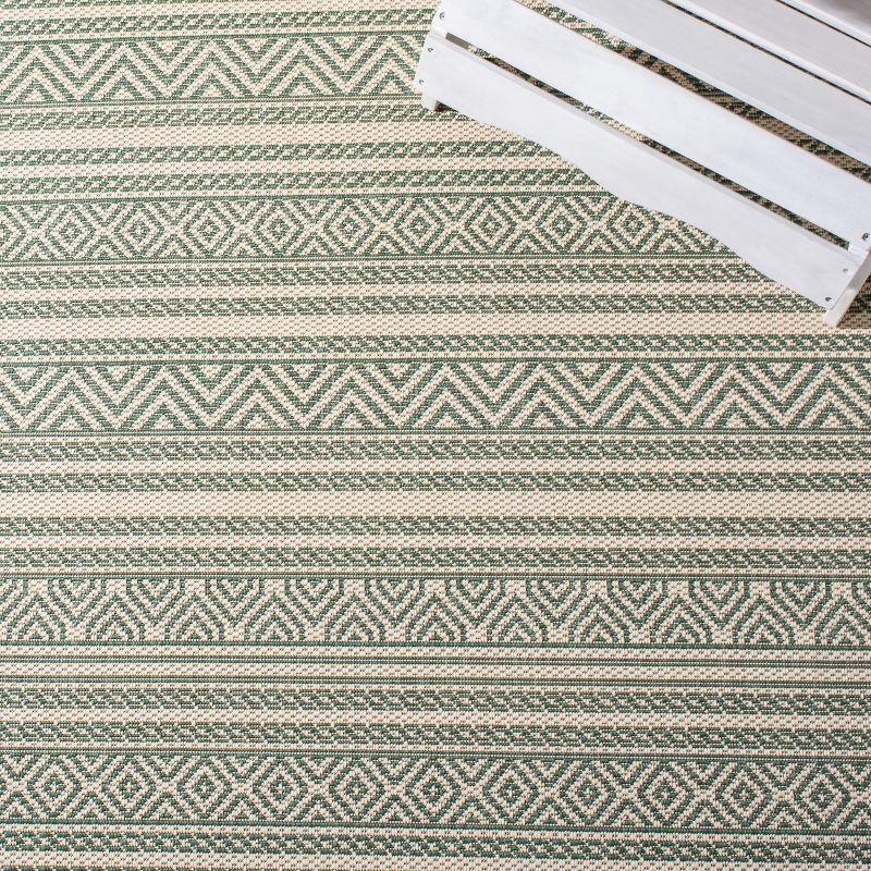 Courtyard CY6866 Power Loomed Indoor/Outdoor Area Rug - Beige/Dark Green - 8'x10' - Safavieh.