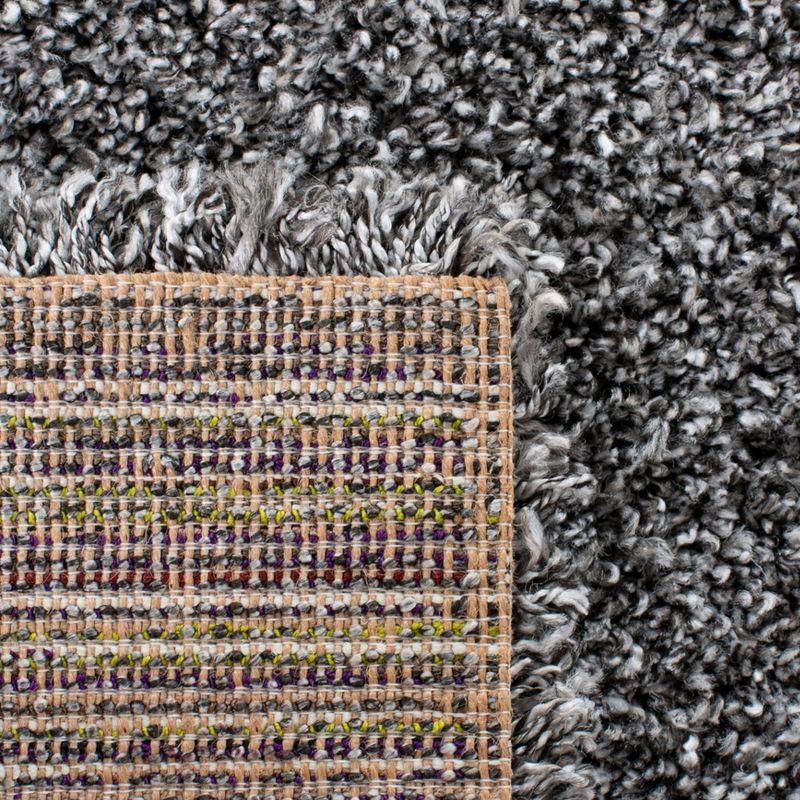 Evolution Shag 500 EVO520 Power Loomed Indoor Area Rug - Dark Grey - 6'7"x6'7" - Safavieh