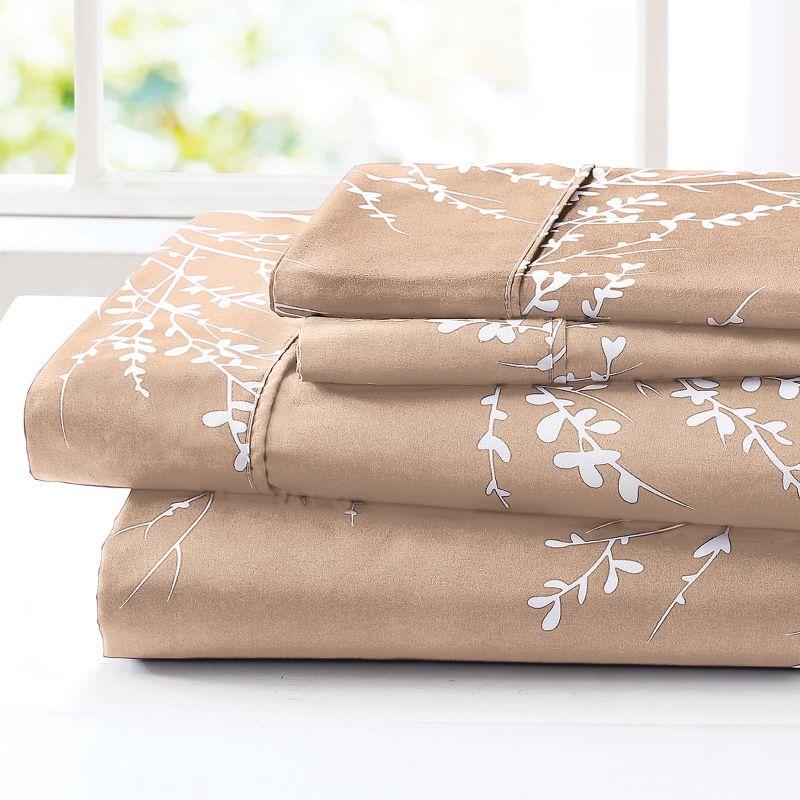 Collections Etc 4pc Foliage Sheet Set