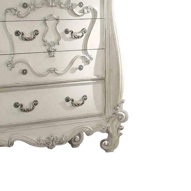 47" Versailles Bedroom Sets Bone White - Acme Furniture: Royal Style, 5-Drawer Storage