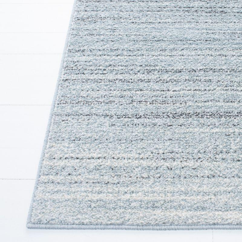 Chic Lodge Style Grey & Light Grey Square Synthetic Area Rug - 6' x 6'