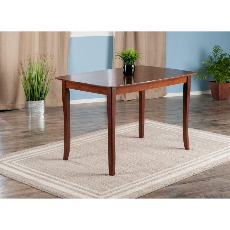 Winsome Inglewood Dining Table Walnut: Modern Rectangle Kitchen Table for 4, Wood Frame & Surface