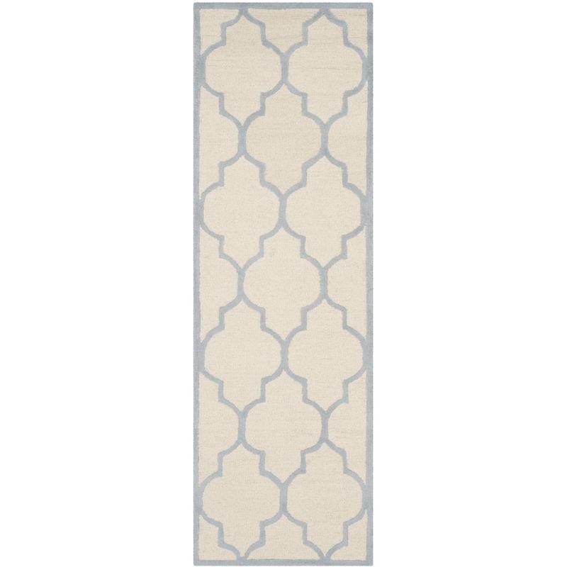 Cambridge CAM134 Tufted Indoor Runner Rug - Ivory/Light Blue - 2'6"x8' - Safavieh