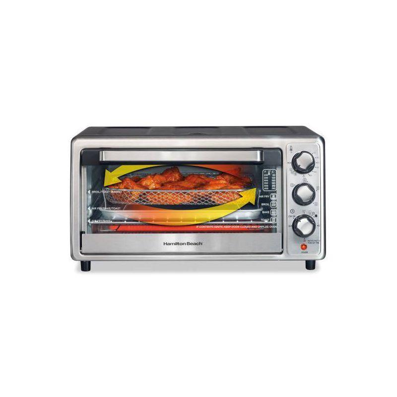 Hamilton Beach Sure-Crisp Air Fryer Toaster Oven Black - 31418: Countertop, 1400W, Dishwasher-Safe Parts, Freestanding