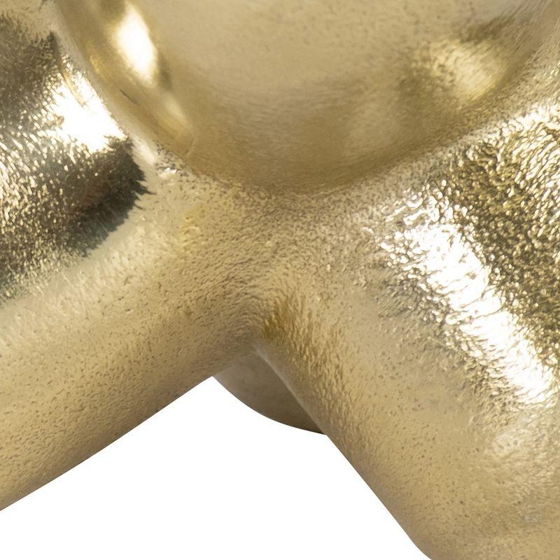 Sagebrook Home 8" Metal Geometric Orb in Gold - Aluminum Abstract Home Decor Ornament For Table, Shelf, Mantle Decor - Creative Gift Idea