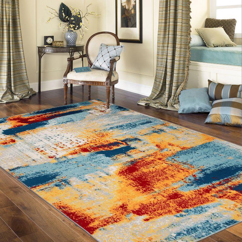 World Rug Gallery Bohemian Abstract Modern Area Rug