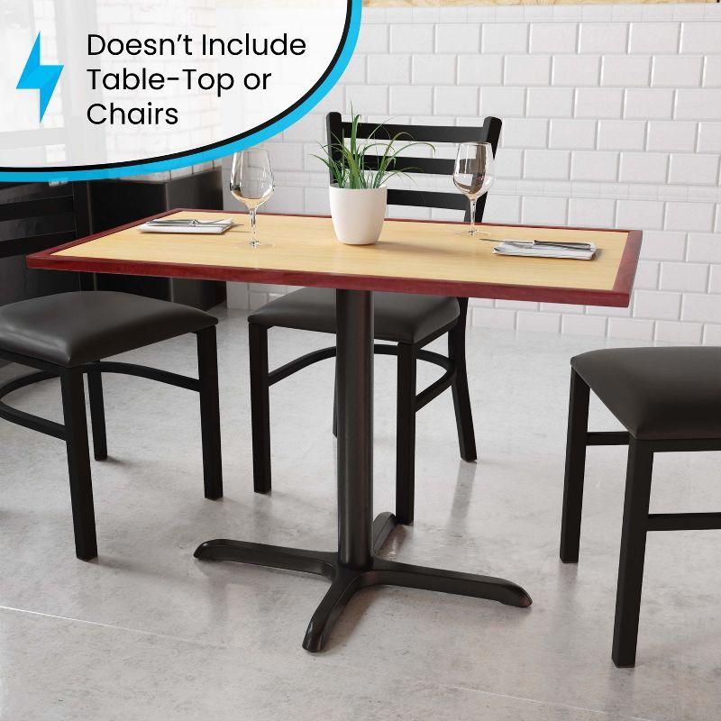 Flash Furniture Beverly Restaurant Table X-Base with 3" Dia. Table Height Column
