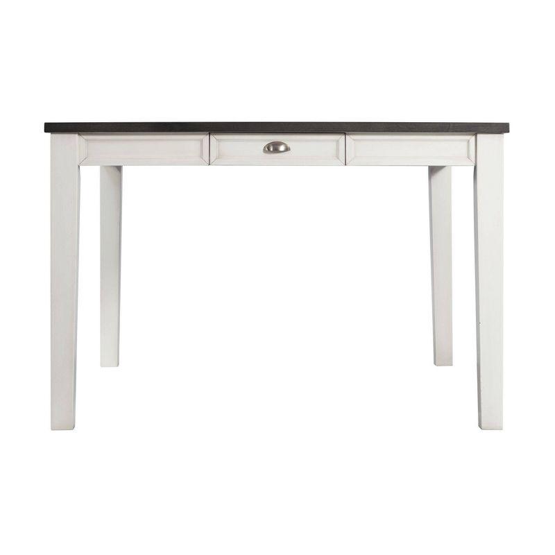 Jamison Two-Tone Extendable Dining Table with Storage White - Picket House Furnishings: Modern Rectangular Kitchen Table, Seats 4-6