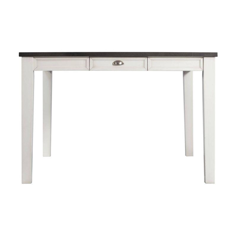 Cottage Charm Two-Tone Extendable Dining Table with Storage