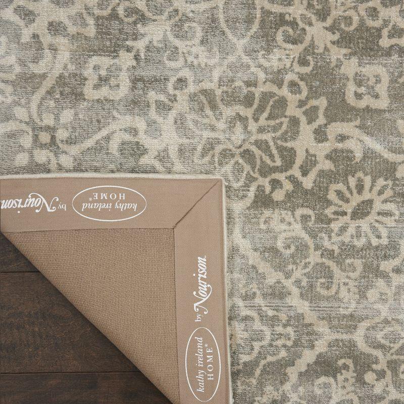 Desert Skies Hand-Loomed Gray Floral Runner Rug