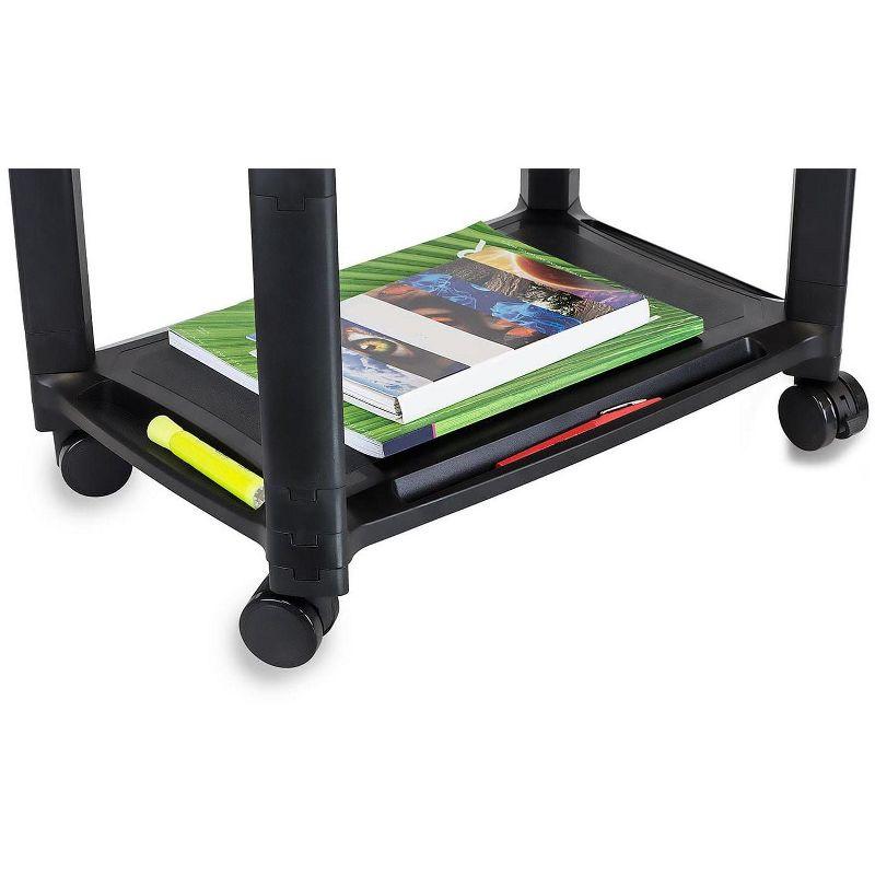 Mount-It! Under Desk Printer Stand with Wheels | Rolling Printer Cart | Height Adjustable Stacked Office Machine Cart w/ Paper Storage Tray