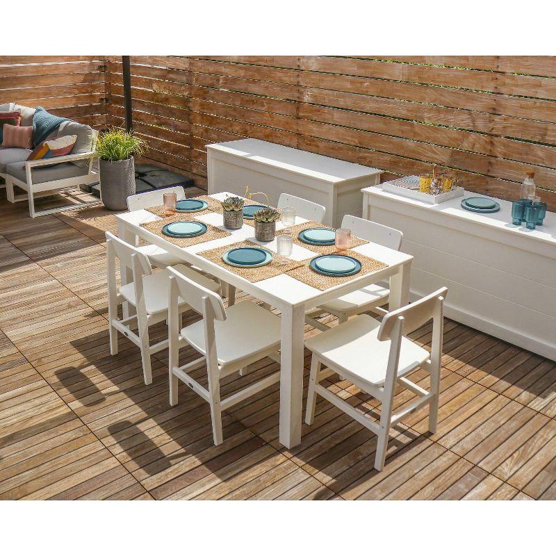 White 6 Person Modern Studio Urban Dining Set