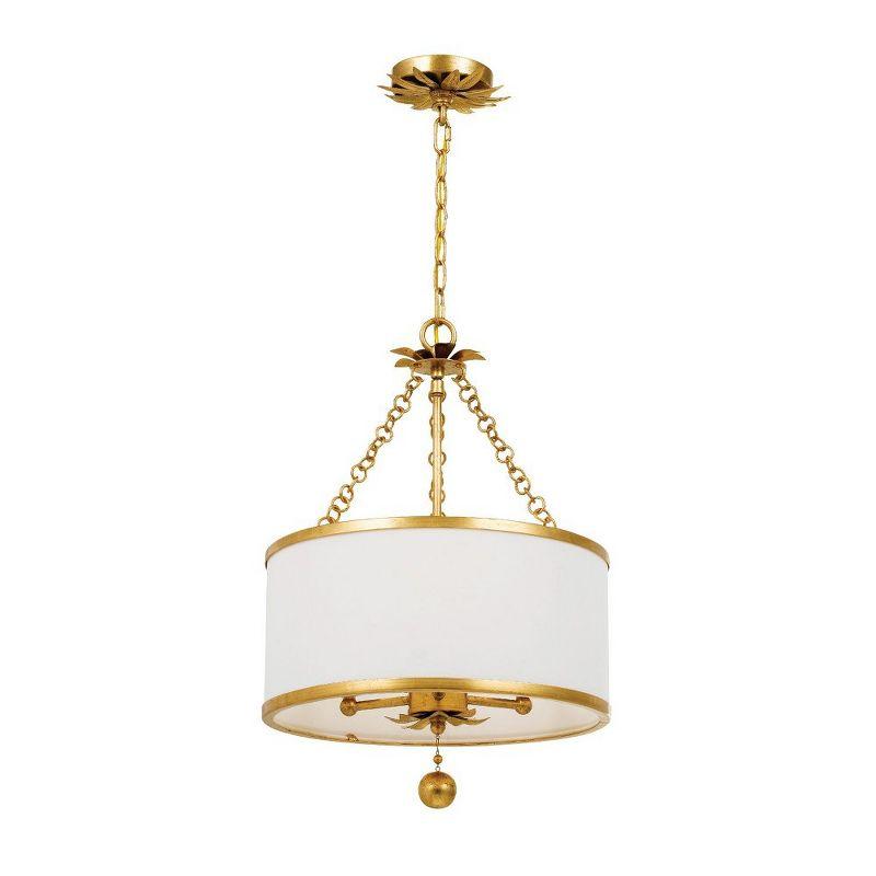 Crystorama Lighting Broche 3 - Light Chandelier in  Antique Gold