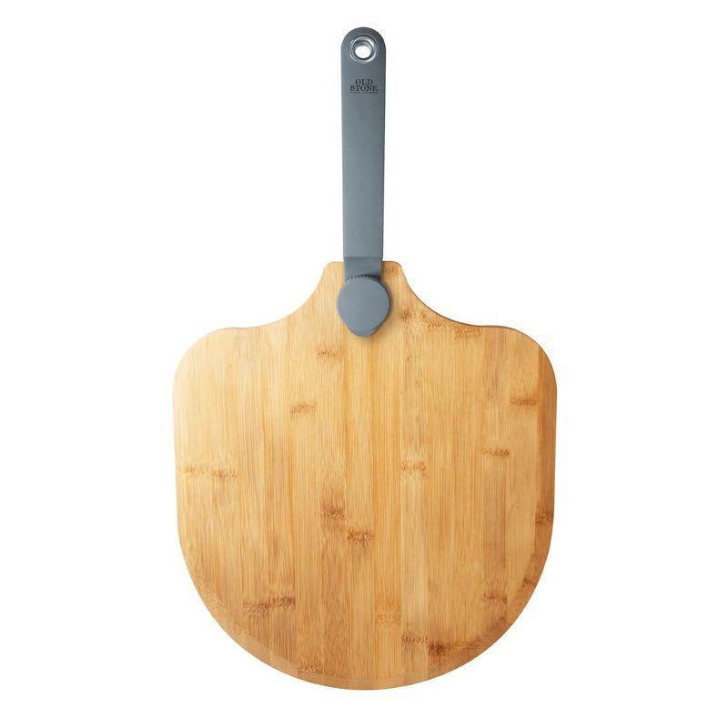 Old Stone Pizza Kitchen Glazed Pizza Stone, Bamboo Peel, and Pizza Cutter 3 Piece Set