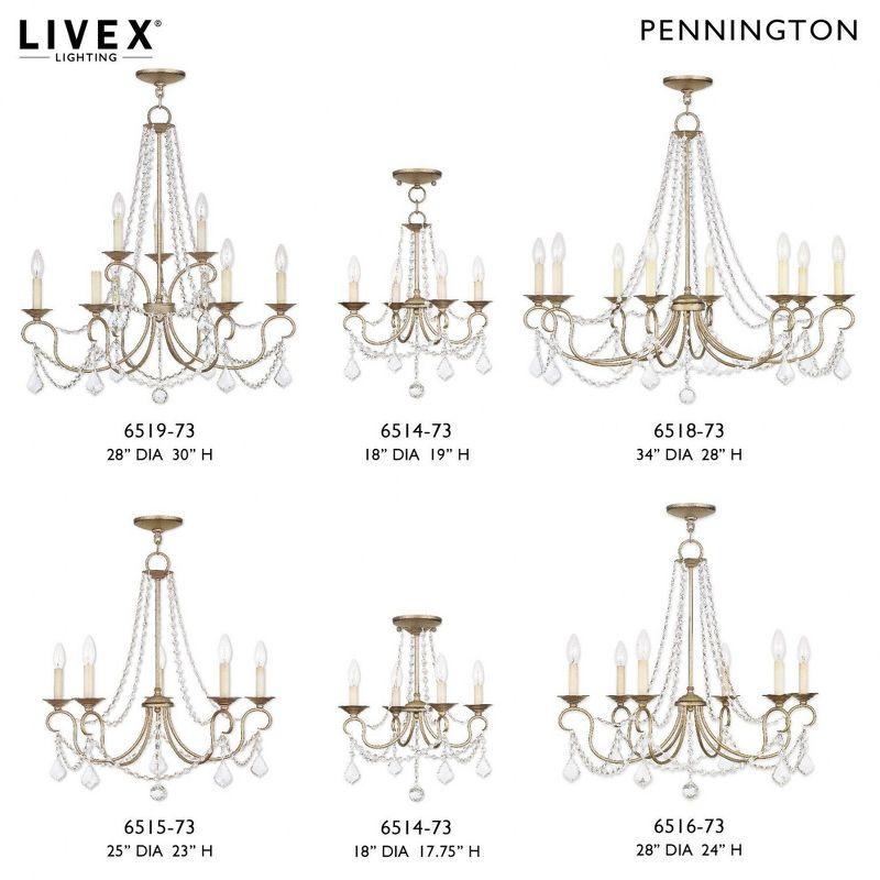 Livex Lighting Pennington 5 - Light Chandelier in  Antique Silver Leaf