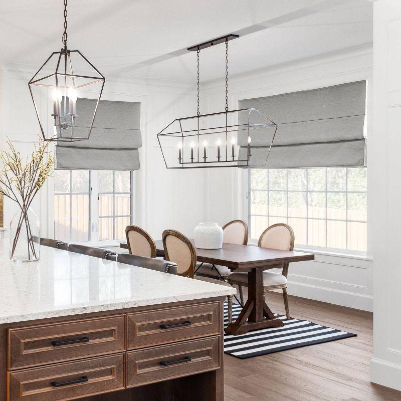 34"x64" Chicology Blackout Roman Shade Pearl Gray