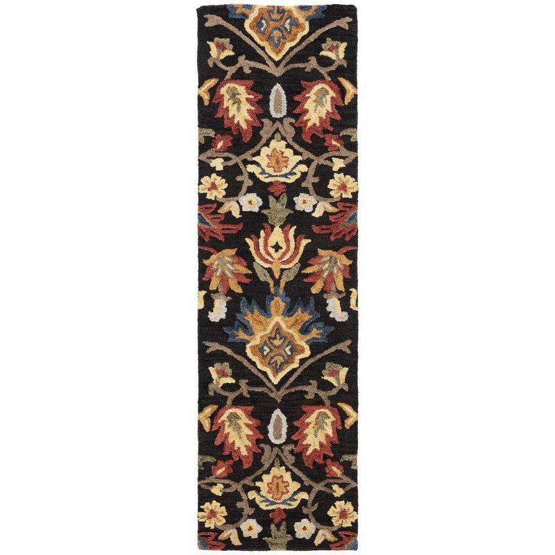 Blossom BLM402 Hand Tufted Runner Rug - Charcoal/Multi - 2'3"x8' - Safavieh.