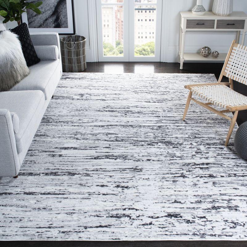 Amelia ALA768 Power Loomed Area Rug - Light Grey/Charcoal - 6'x9' - Safavieh.