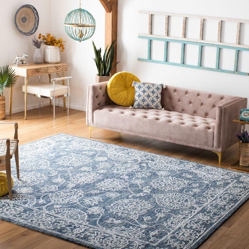 Metro MET806 Hand Tufted Indoor Area Rug - Natural/Blue - 8'x10' - Safavieh