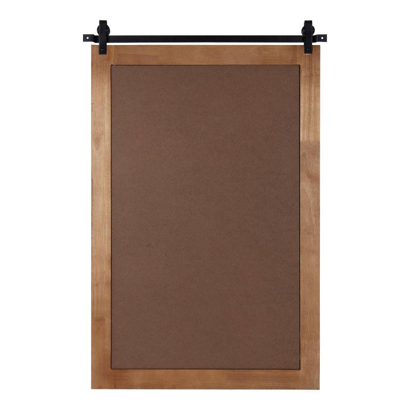 Rustic Brown and Black Magnetic Wood Framed Chalkboard