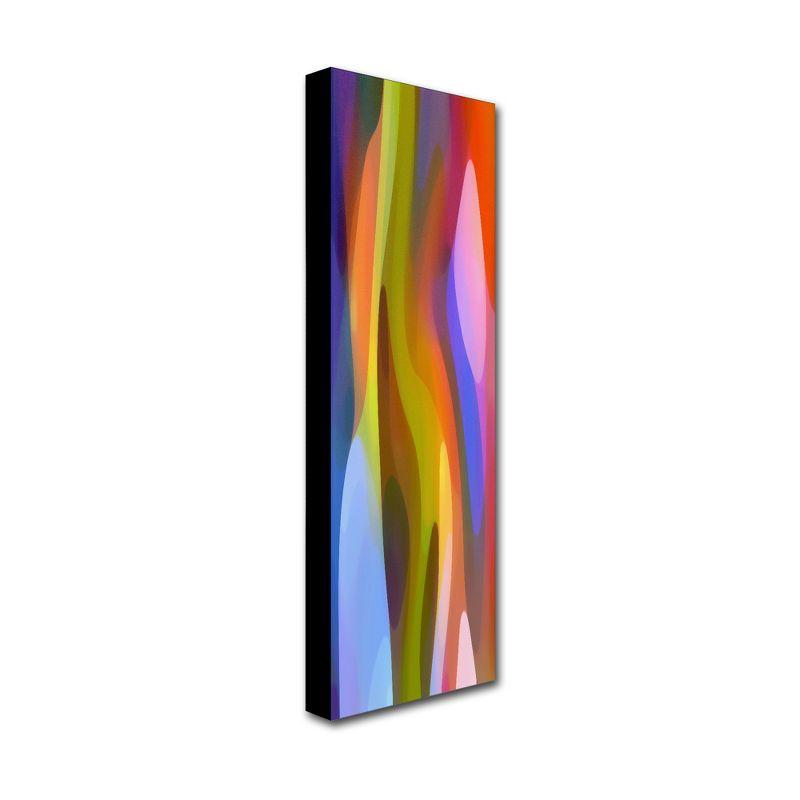 Dappled Light Panoramic Vertical Abstract Canvas Art in Floater Frame