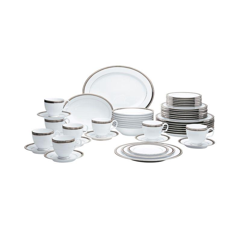 Noritake Noritake Austin Platinum 50-Piece Dinnerware Set, Service for 8