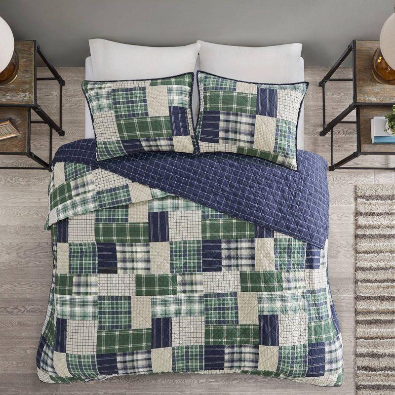 Madison Park Timber 3 Piece Reversible Printed Quilt Set
