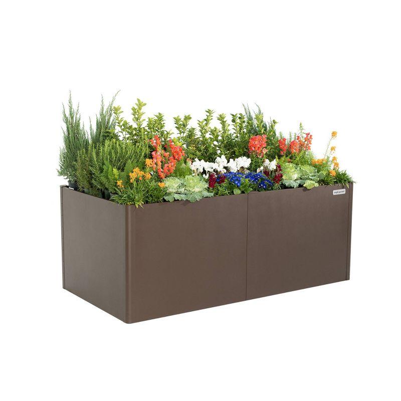 Modern 32" Tall Metal Outdoor Long Planter Box