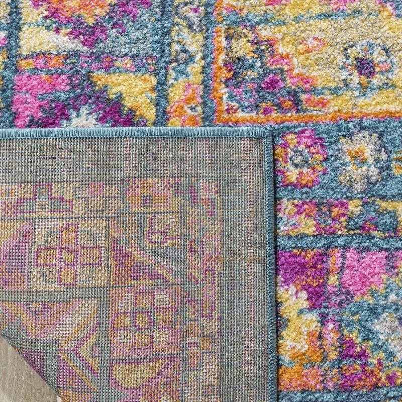 Madison MAD133 Power Loomed Indoor Area Rug - Light Blue/Orange - 6'x9' - Safavieh