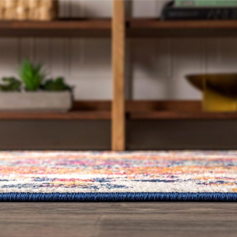 JONATHAN Y Bohemian FLAIR Boho Vintage Medallion Blue/Multi 5 ft. x 8 ft. Area Rug