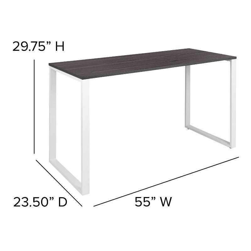 Flash Furniture Modern Commercial Grade Desk Industrial Style Computer Desk Sturdy Home Office Desk - 55" Length