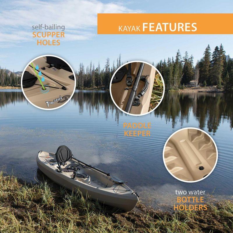 Lifetime Tamarack Angler Sit-On-Top Kayak with Paddle, Tan, 120"