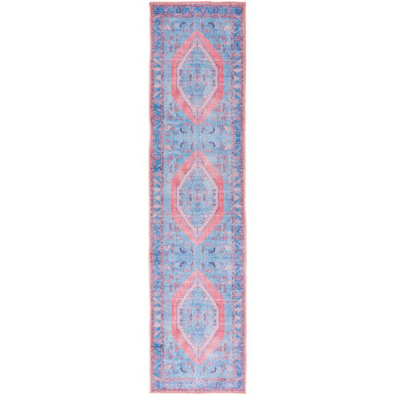 Serapi SEP356 Power Loomed Machine Washable Skid-Resistant Indoor Runner Rug - Light Blue/Beige - 2'x8' - Safavieh